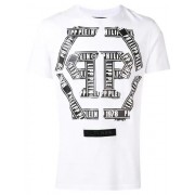 Philipp Plein Logo Patch T-shirt Men 01 White Clothing T-shirts Exclusive Range