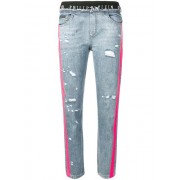 Philipp Plein Side Stripes Distressed Jeans Women 07il L.a.livin Clothing Skinny Sale Retailer