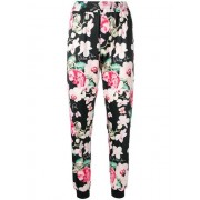 Philipp Plein Floral Print Trousers Women 02 Black Multicolor Clothing Slim-fit Clearance