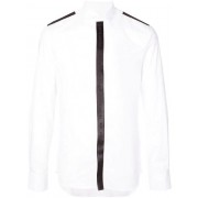 Philipp Plein Contrast Placket Shirt Men 01/wht Clothing Shirts Wholesale Dealer