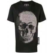 Philipp Plein Crystal Skull T-shirt Men 02 Black Clothing T-shirts Prestigious