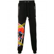 Philipp Plein Skull Print Track Pants Men 02 Black Clothing Outlet On Sale