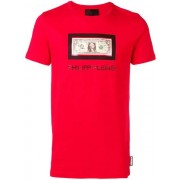 Philipp Plein Dollar T-shirt Men 13 Red Clothing T-shirts Stable Quality