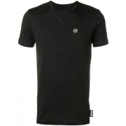 Philipp Plein Logo Patch T-shirt Men 02 Black Clothing T-shirts Free And Fast Shipping