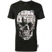 Philipp Plein Rhinestone Skull T-shirt Men Black Clothing T-shirts Authentic Usa Online