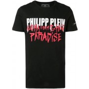 Philipp Plein Aloha Print T-shirt Men 02 Black Clothing T-shirts Factory Outlet