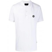 Philipp Plein Logo Printed Polo Top Men 01 White Clothing Shirts Finest Selection