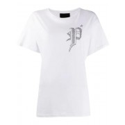 Philipp Plein Monogram T-shirt Women 0102 White / Black Clothing T-shirts & Jerseys Factory Outlet Price