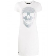 Philipp Plein Skull T-shirt Dress Women 01 White Clothing T-shirts & Jerseys Exclusive Range