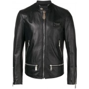 Philipp Plein Moto Jacket Men 02 Black Clothing Leather Jackets Largest Collection