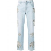 Philipp Plein Boyfriend Fit Denim Trousers Women 07 Blue Clothing Straight-leg Jeans Pretty And Colorful