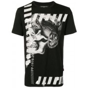 Philipp Plein Skull Graphic T-shirt Men 0201 Black Clothing T-shirts Premier Fashion Designer