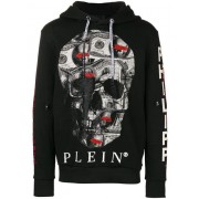 Philipp Plein Dollar Skull Print Hoodie Men 02 Black Clothing Hoodies Online Shop
