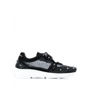 Philipp Plein Embellished Mesh Panel Sneakers Women 02 Black Shoes Trainers