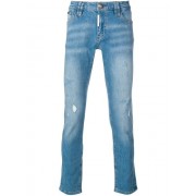 Philipp Plein Slim Fit Statement Jeans Men 07 Blue Clothing Slim-fit Uk Factory Outlet