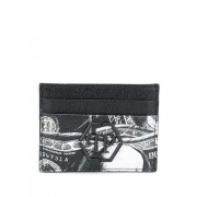 Philipp Plein Money Print Cardholder Men 02 Black Accessories Wallets & Cardholders In Stock