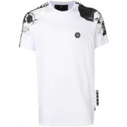 Philipp Plein Printed Sleeve T-shirt Men 01 White Clothing T-shirts Fast Worldwide Delivery