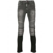Philipp Plein Biker Statement Jeans Men 10up Underground Pearl Clothing Skinny Innovative Design