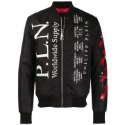 Philipp Plein Logo Bomber Jacket Men 02 Black Clothing Jackets Cheapest Price