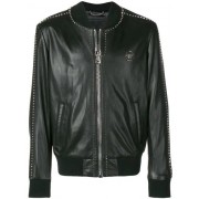 Philipp Plein Studded Bomber Jacket Men 02 Black Clothing Jackets Outlet Online