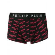 Philipp Plein Logo Boxers Men 0213 Black / Red Clothing Briefs & Cheap Sale