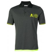 Philipp Plein Active Polo Shirt Men 1009 Grey/yellow Clothing Shirts Cheapest Price