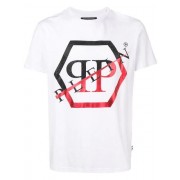Philipp Plein Statement Logo T-shirt Men 01 White Clothing T-shirts Discount Sale