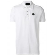 Philipp Plein Skull Print Polo Shirt Men 0102 White / Black Clothing Shirts Catalogo