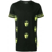 Philipp Plein Skull Print T-shirt Men 0209 Black/yellow Clothing T-shirts Buy Online