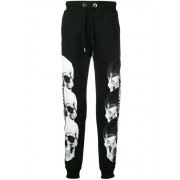 Philipp Plein Skull Icon Joggers Men 02 Black Clothing Track Pants Professional Online Store