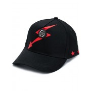 Philipp Plein Thunder Baseball Cap Men 02 Black Accessories Hats Worldwide Shipping
