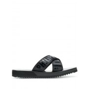 Philipp Plein Tm Criss-cross Slides Men 0202 Black / Shoes Flip Flops Wholesale Online