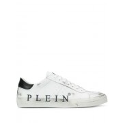 Philipp Plein Original Lo-top Sneakers Men 0102 White / Black Shoes Low-tops 100% High Quality