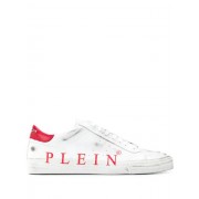 Philipp Plein Original Lo-top Sneakers Men 0113 White / Red Shoes Low-tops Sale Online