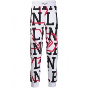 Philipp Plein Geometric Jogging Trousers Men 01 White Clothing Track Pants 100% High Quality Guarantee