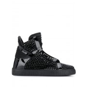 Philipp Plein Hi-top Crystal Sneakers Men 02 Black Shoes Hi-tops Online