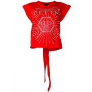 Philipp Plein Rhinestone-embellished Logo T-shirt Women 13 Red Clothing T-shirts & Jerseys