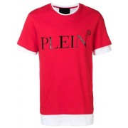 Philipp Plein Layered Logo Print T-shirt Men 13 Red Clothing T-shirts Usa Cheap Sale