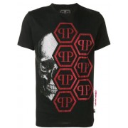Philipp Plein Skull T-shirt Men Black 01198 Clothing T-shirts Free Shipping