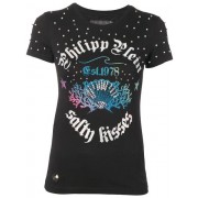 Philipp Plein Logo Print T-shirt Women 02 Black Clothing T-shirts & Jerseys High-end