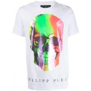 Philipp Plein Skull Print T-shirt Men 01 White Clothing T-shirts Outlet Store Sale