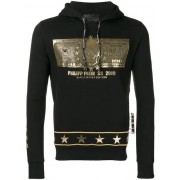 Philipp Plein Dollar Hoodie Men 0216 Black Gold Clothing Hoodies Huge Inventory