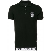 Philipp Plein Chest Skull Polo Shirt Men 0201 Black White Clothing Shirts Excellent Quality