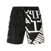 Philipp Plein Logo Print Swim Shorts Men 02 Black Clothing Cheap Sale
