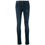 Philipp Plein Distressed Detail Jeans Women 14sc Storm Catcher Clothing Skinny Cheapest Price