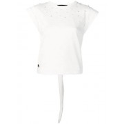 Philipp Plein Open Back T-shirt Women 01 White Clothing T-shirts & Jerseys Attractive Design