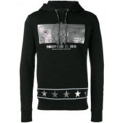 Philipp Plein Dollar Print Hoodie Men 0270 Black/silver Clothing Hoodies Gorgeous