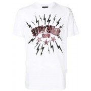 Philipp Plein Lightning Bolt T-shirt Men 01 White Clothing T-shirts Hottest New Styles