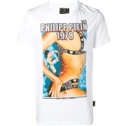 Philipp Plein Logo Graphic Print T-shirt Men 01 White Clothing T-shirts Competitive Price