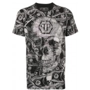 Philipp Plein Dollar Print T-shirt Men 0201 Black&white Clothing T-shirts Promo Codes